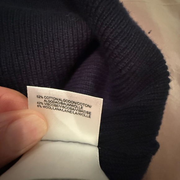 Jones New York Dark Navy Ribbed Turtleneck Tank Top Sweater Size XL - Picture 6 of 7